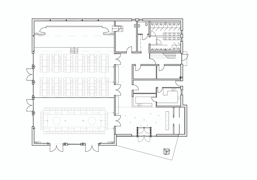 Mehrzweckhalle Mellingen, Grundriss