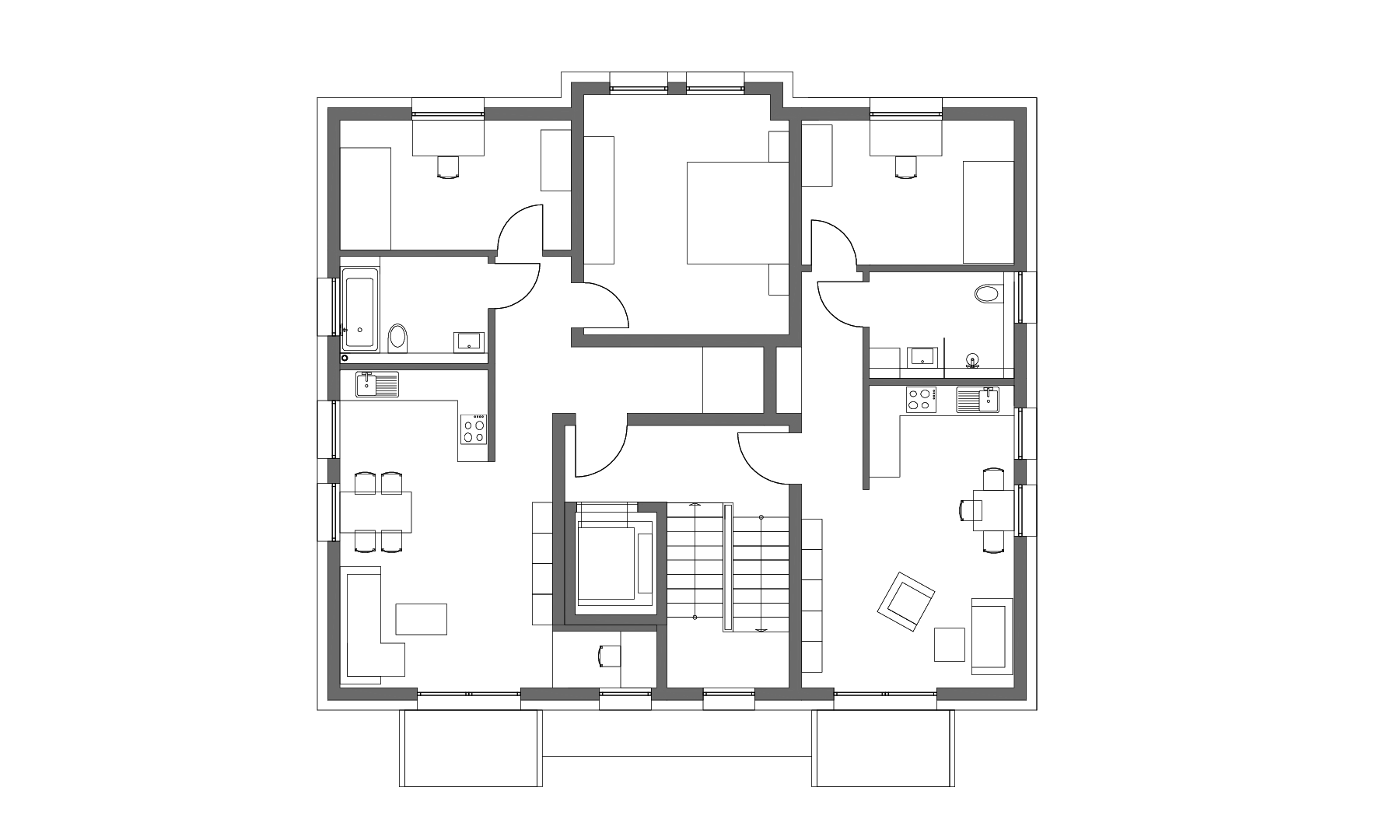 Grundriss, Mehrfamilienhaus, Washingtonstrasse 26, Weimar