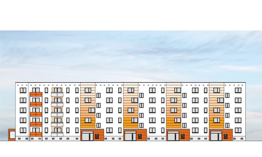 Plattenbausanierung, Schwerin-Krebsfördern, Grundrisse (Ausschnitt)