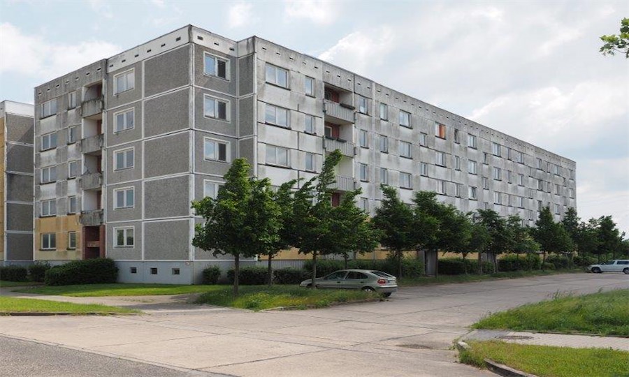 Plattenbausanierung, Schwerin-Krebsfördern, vorher